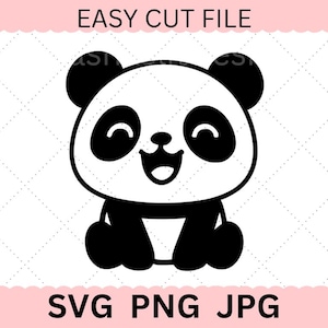 Cute panda svg, Panda svg, panda svg, kawaii panda, panda png, panda jpg