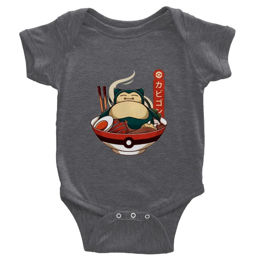 Snorlax Onesie, Snorlax Bodysuit, Anime Baby Clothes Etsy