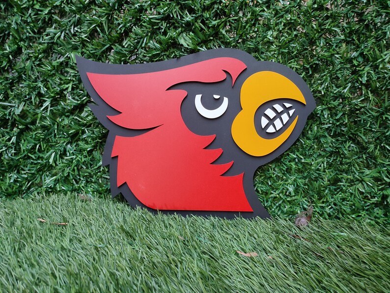 3D Louisville Cardinals Men's Basketball Team Logo. Wall Art Louisville ...