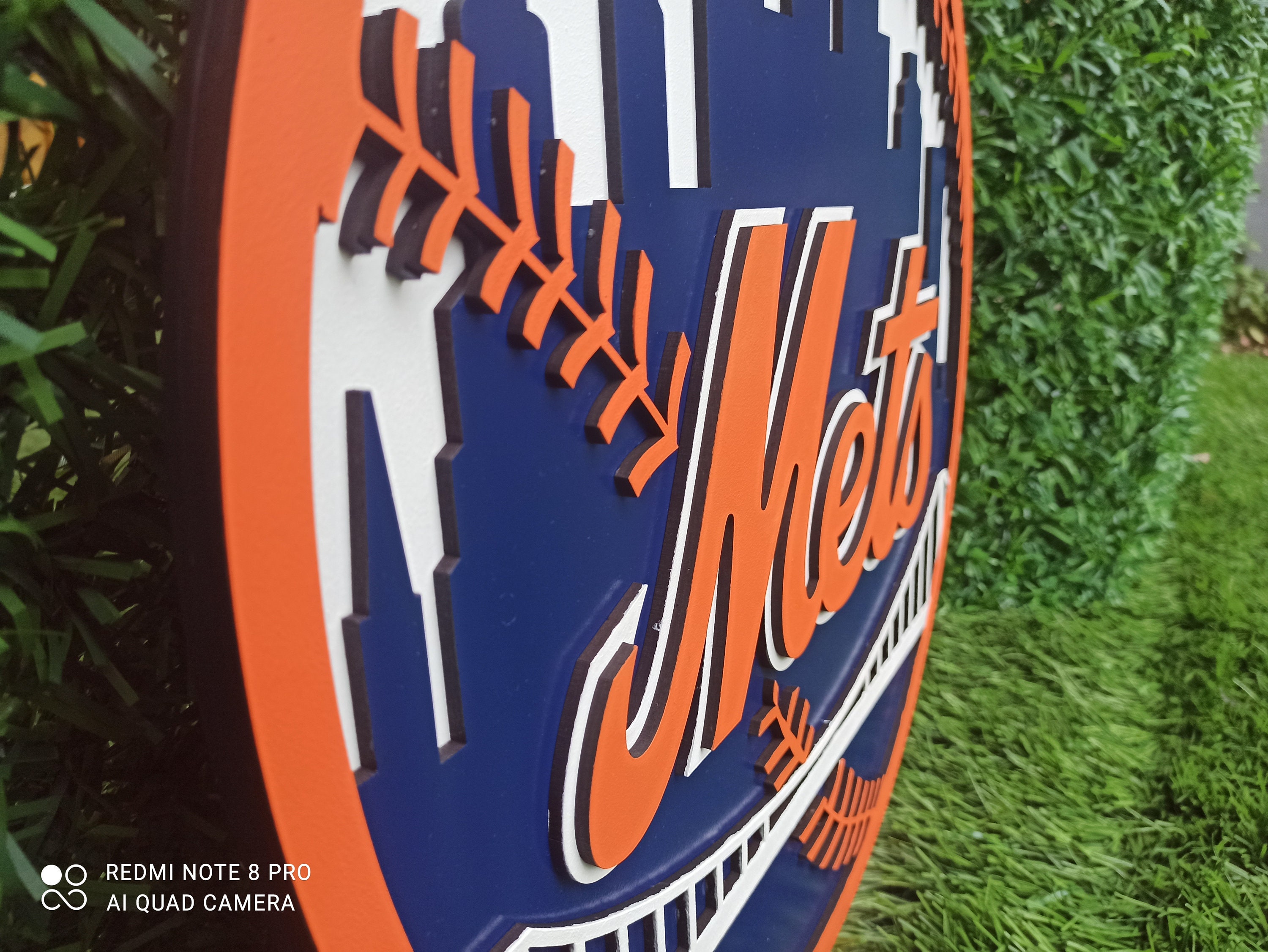 3D New York Mets Team Logo. Wall Art New York Mets.new York Mets Decor