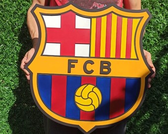 3D team FC Barcelona logo. Wall art FC Barcelona. FC Barcelona Decor.