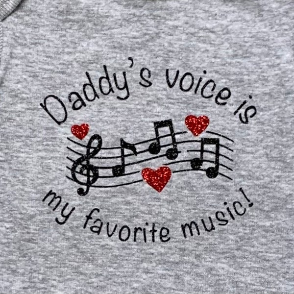 Music Baby Onesie Mommy or Daddy | Musician Parent Gift| Musical Mommy| Musical Daddy | Lullaby Onesie | Baby Music| Baby Boy Girl Onesie