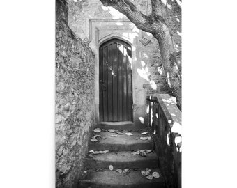 Stampa della porta del castello medievale / Poster dell'architettura gotica in pietra