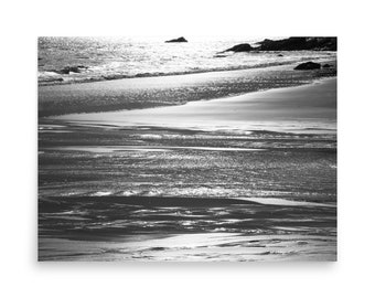 Poster sulla spiaggia con bassa marea, finitura parzialmente lucida