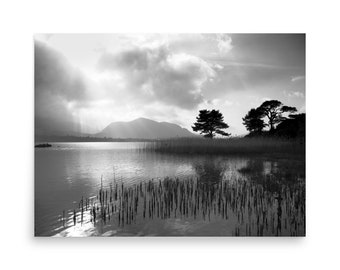 Stampa del paesaggio montano di Torc, poster di paesaggi irlandesi