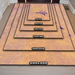 Alfombra moderna para una decoración original, lavable para pensadores, soñadores y zonas de descanso, con temática de psicología, terapeuta y fantasía. imagen 7