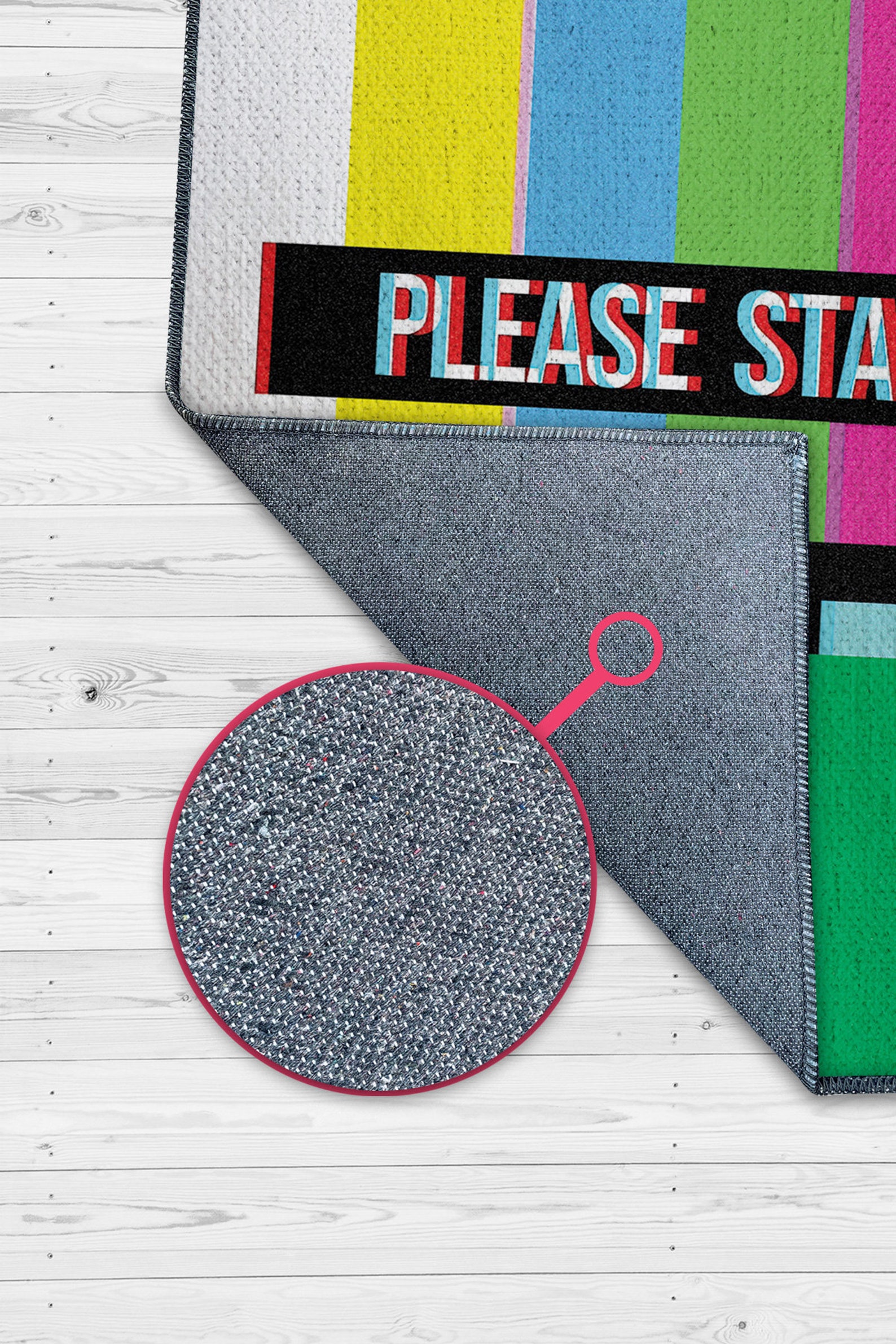 Retro TV Test Pattern Funky TV Rug: Colorful Y2K Home Decor - Etsy