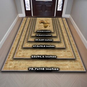 African Rug for Ethnic Home Decor, Afrohemian Decor, African Tribal Art ...