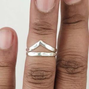 Sterling Silver Knuckle Ring Set: Stackable Midi Rings
