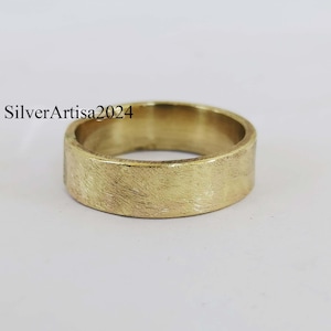 Oxiderad mässingsbandsring: Handgjord unisex meditationsring