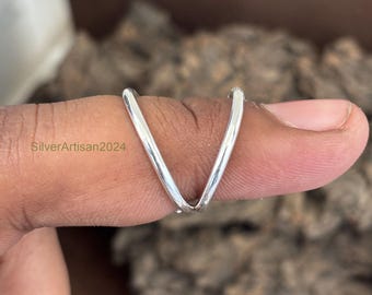 Sterling Silver Swan Neck Splint Ring - Arthritis Support