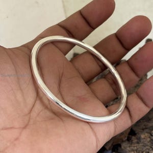 Solid 925 Sterling Silver Bangle, Thick Heavy Silver Bangle, Chunky Silver Bracelet, Stackable Bangle,Silver Twist Bangle,Gift for Boyfriend