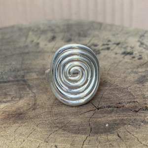 925 Sterling Silver Handmade Multi Layer Statement Ring, Boho Thumb Chunky Band