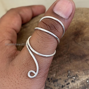 Sterling Silver Thumb Splint Ring: MCP Hyperextension, Arthritis, Trigger Finger, EDS, Saddle Joint