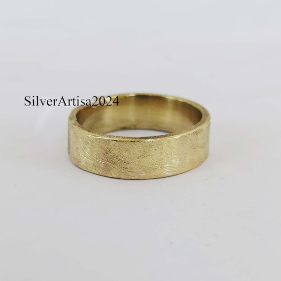 Oxidized Brass Band Ring: Handmade Unisex Meditation Ring