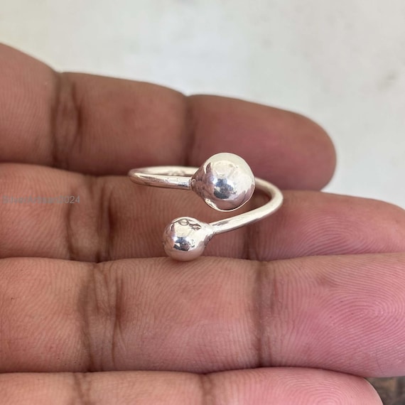 Anello Aperto Anello Palline Argento Anello Trendy In Argento