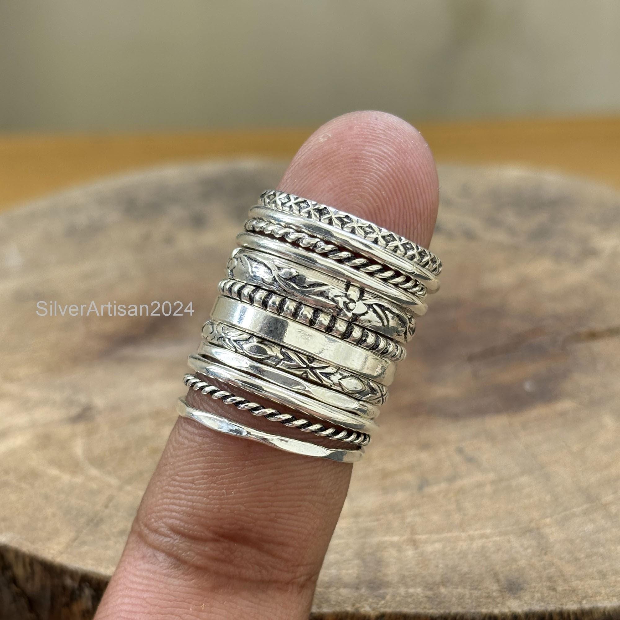 Silver ring set - Etsy 日本