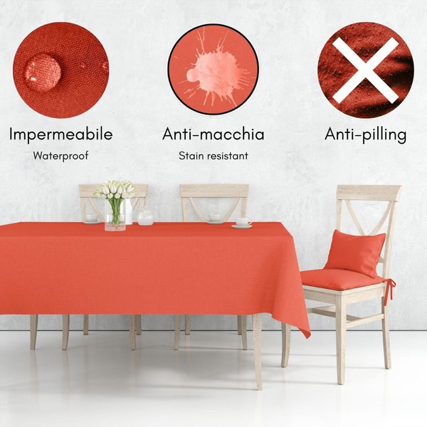 Tovaglia Anti Macchia Biancheria da Tavola - Copritavolo per Tavola Quadrata e Rettangolare, Cool Tablecloth