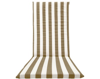 Striped Cushion for Garden Deckchairs Made in Italy - Removable Mat for Sea Deckchairs - 120x50