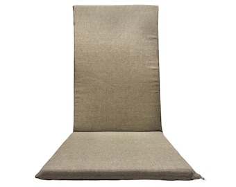 Coussin de chaise longue italien fait main 120 x 50 cm - Matelas de piscine amovible et lavable en machine