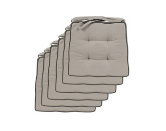 Anti-stain chair cushions 44x42 - Dubai Made In Italy model thickness 7 cm - Handcrafted product - Padded Chair Pillows