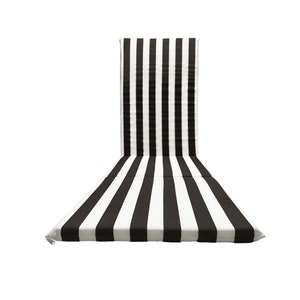 Coussin de chaise longue italien fait main 165 x 50 cm Matelas de piscine amovible et lavable en machine Noir