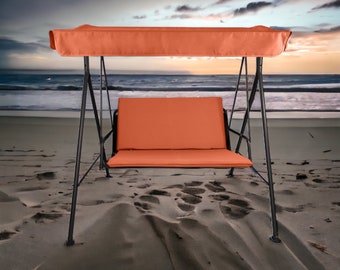 Waterproof Garden Swing cushion with canopy | Handmade Italian cushion | Thickness 8 cm