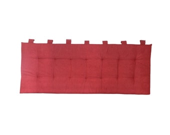 Handcrafted Bed Headboard Cushion Made in Italy - Padded and Quilted for Single and Double Beds - Cotton and Polyester