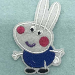 Cartoon Pig Iron On / Sew On Patch Badge pigs Rabbit