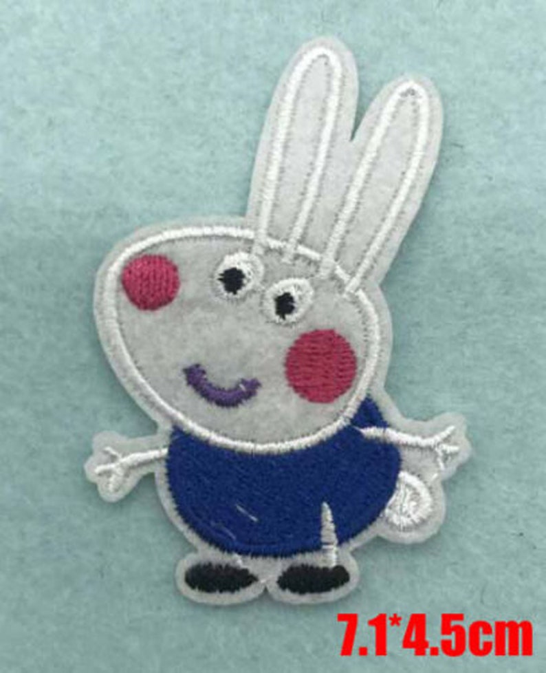 Cartoon Pig Iron On / Sew On Patch Badge pigs Rabbit