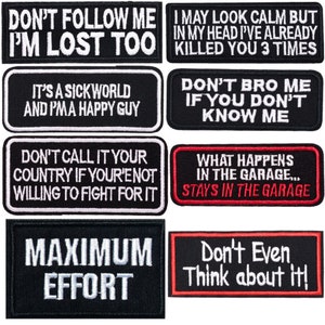 キャラクターバイカー、私について来ないで、私は平静に見えるかもしれない、病んだ世界、私を仲間にしないで、それをあなたの国と呼ばないで、何が起こるか、最大限の努力、考えさえ