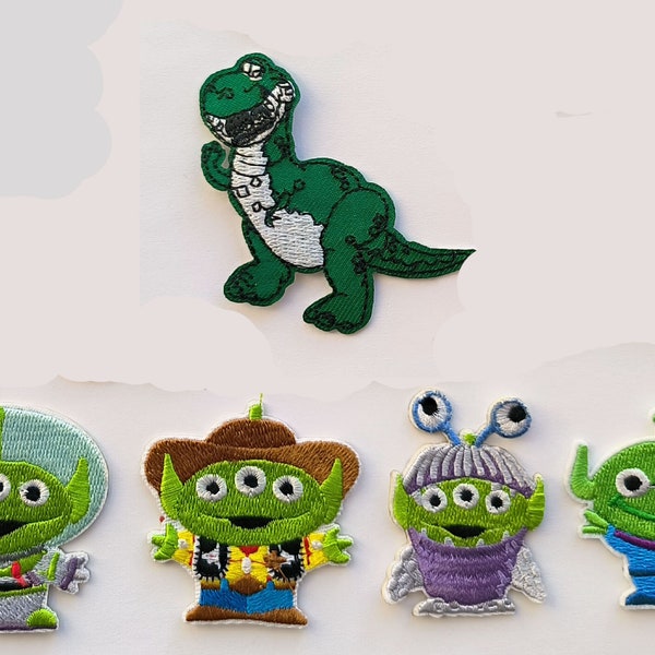 Toy Story Alien Dinosaur Badges Iron On Sew On