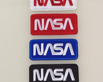 NASA USA Logo Space Spaceman Patch Iron On / Sew On