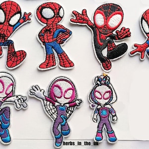 Spiderman Spin und Ghost Spider Spiderman Vers Patch Eisen auf Sew On Badge Patch