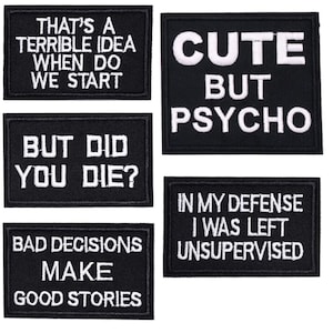 Personnage motard Idée terrible quand commençons-nous, mignons mais psychopathes, mais es-tu mort, pour ma défense sans surveillance, les mauvaises décisions font une bonne histoire