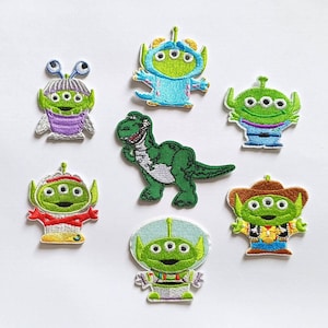 Toy Story Alien Dinosaur Badges Iron On Sew On