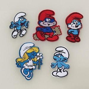 Smurfen stripfiguren Patch Badge Opstrijken Opnaaien