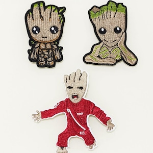 Groot Guardians Galaxy Groot Run Iron On Sew On Patches Badges