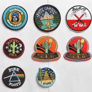 Desert Vielleicht Never, Noob, Wüstenkind, Glücklicher Camper, Pink Floyd, Forscher, Wandhämmer Aufnäher zum Aufnähen