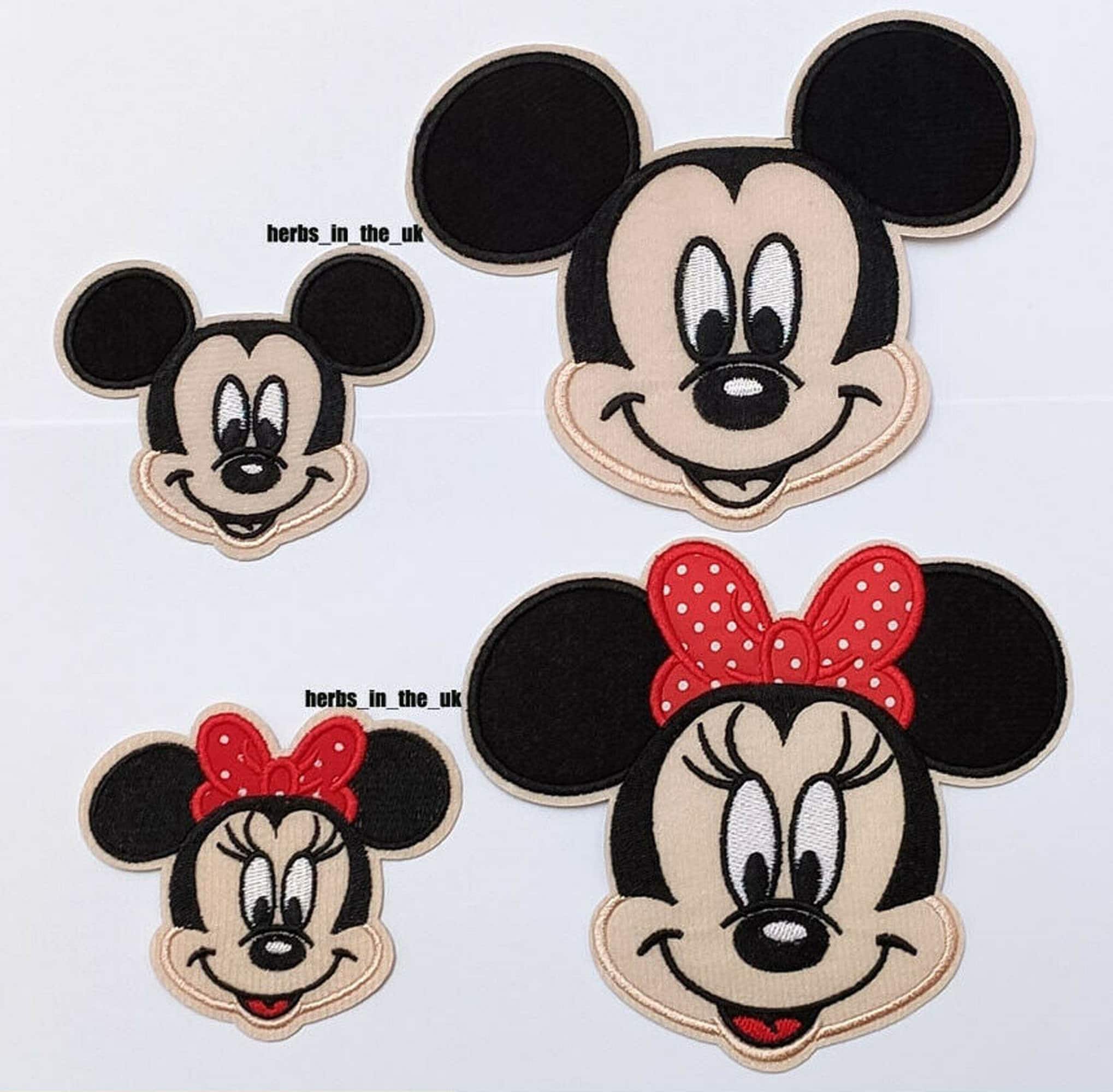 Iron on Patches MINNIE MOUSES oval Disney Pink 8,8x6cm Application