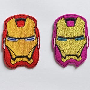 Cute Iron man head Iron On Sew On Patches Badges Iron man
