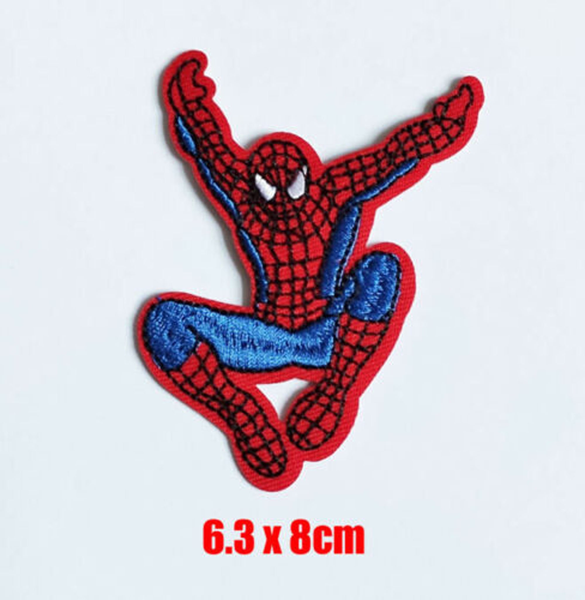 SPIDERMAN WEB PATCH, Officially Licensed Comic Superhero, Iron-On / Sew-On,  3.5 x 3.75 Embroidered Patch