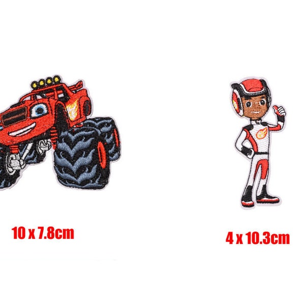 Écusson AJ Blaze the Monster Machines brodé thermocollant