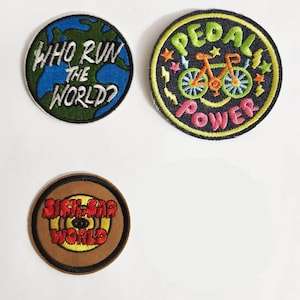 Sick sad world, The Who, Who run the world, Pedal Power Iron On / Sew On Patch Badge
