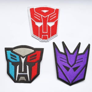 Transformers Decepticon Patches Badges Iron On Sew On