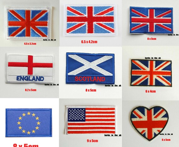 Custom Name British Flag Patch, Personalised Tactical Patch, Black & White UK Flag Embroidered Appliques, Union Jack Patches - Sew In / 5.2x6 Cm - Foto 9