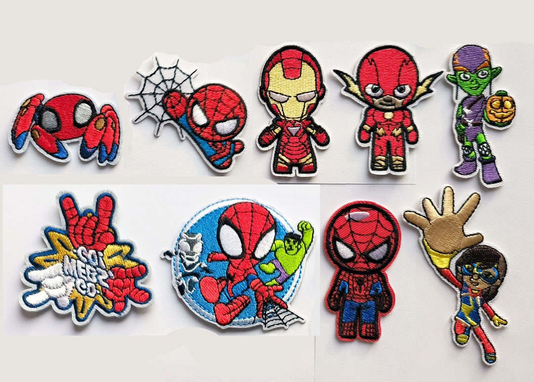 BOOM Bomb Patch Iron / Sew On Embroidered Superman Batman - Foto 3