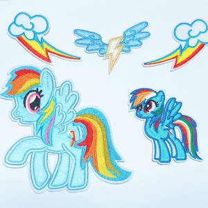 My little Pony Pferd Rainbow Dash gestickt Eisen annähen