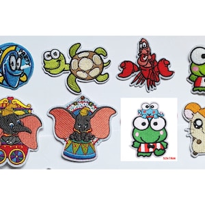 Peixe Tartaruga Lagosta Sapo Dumbo Hamster Voador Patch Emblema Ferro Em Costurar