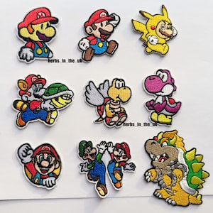 New Super Mario Patches Badges Iron On Sew On
